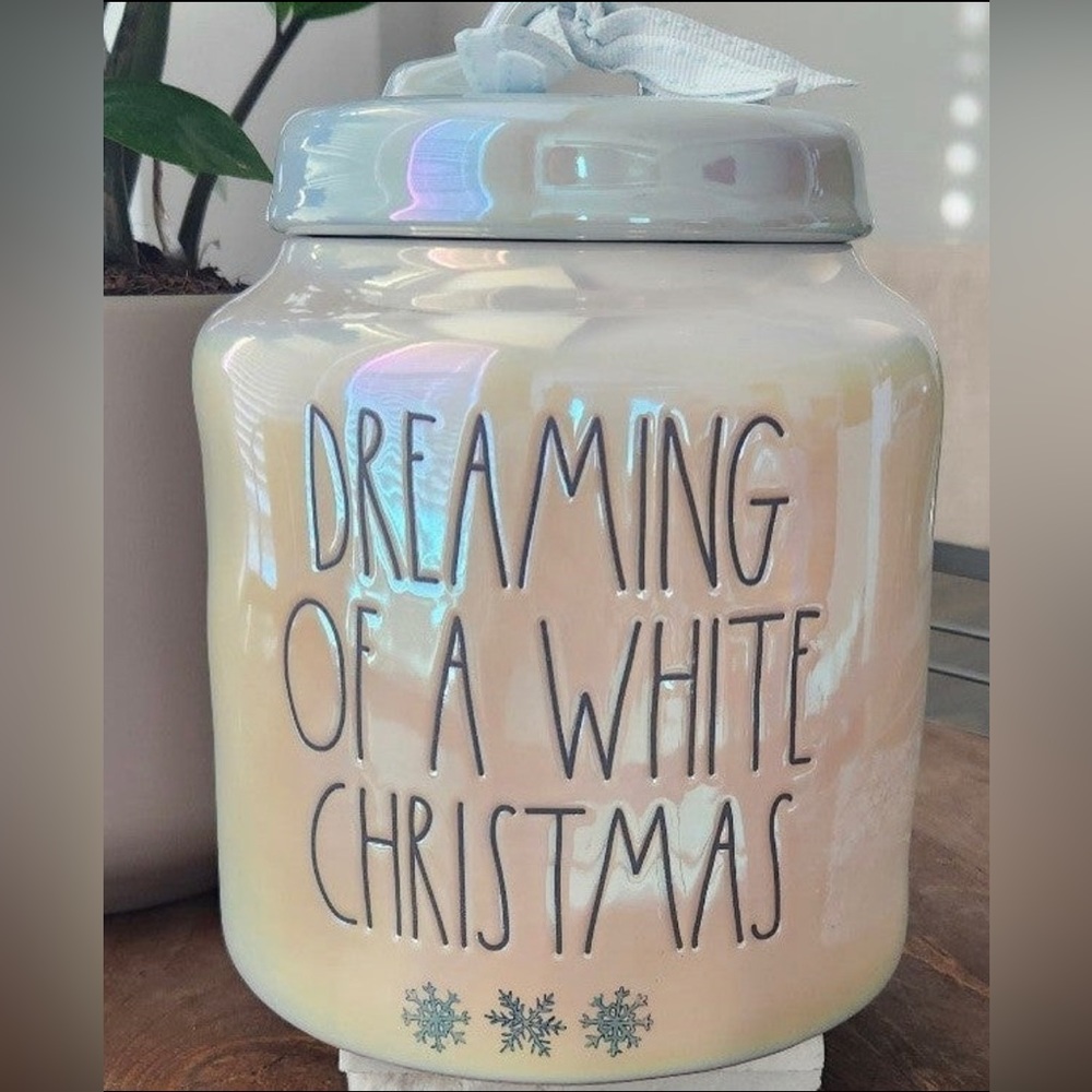 Rae Dunn Dreaming of a White Christmas Cookie Jar NWT